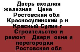 Дверь входная железная › Цена ­ 1 000 - Ростовская обл., Красносулинский р-н, Красный Сулин г. Строительство и ремонт » Двери, окна и перегородки   . Ростовская обл.